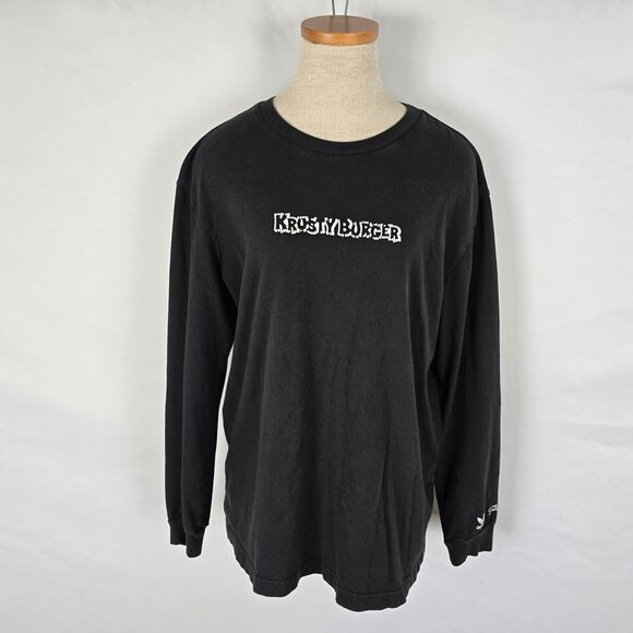 Adidas Tee Men’s Medium The Simpsons Krusty Burger Black Long Sleeve - Picture 1 of 15